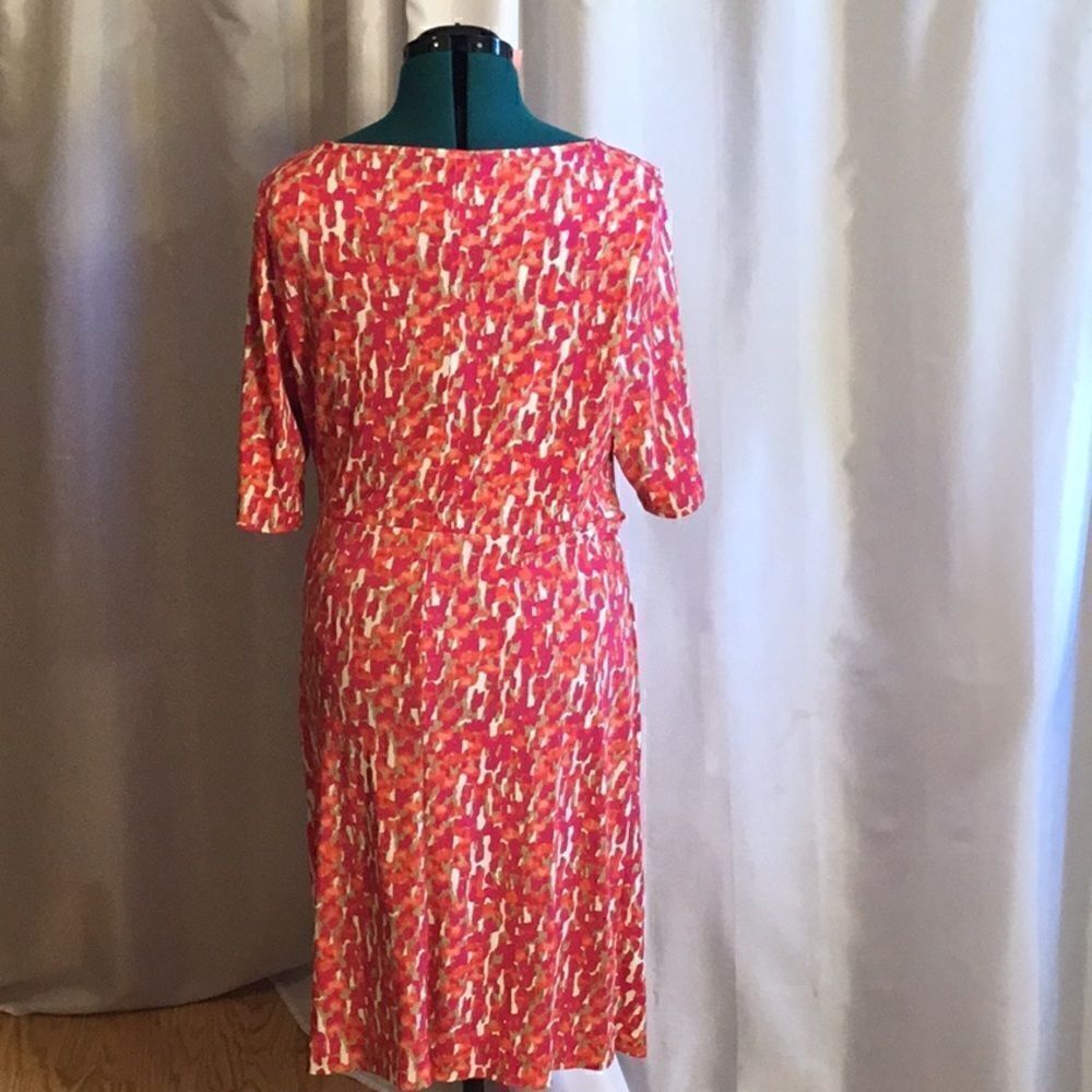 NWOT CHAUS XL dress with 3/4 length sleeves in vibrant colors - Picture 9 of 12